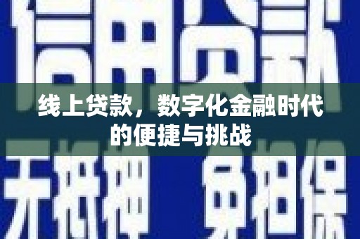 万全线上贷款，数字化金融时代的便捷与挑战