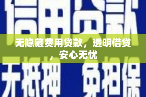 新邱无隐藏费用贷款，透明借贷，安心无忧