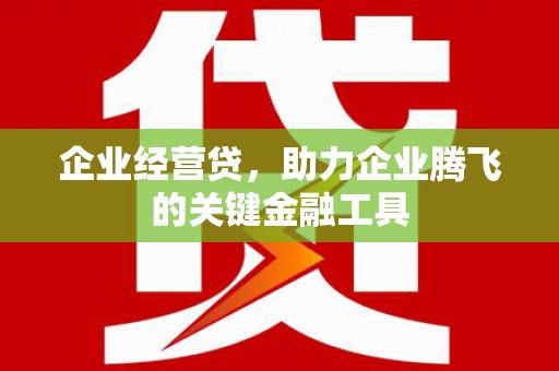 汇川企业经营贷，助力企业腾飞的关键金融工具