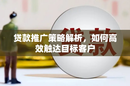 金昌贷款推广策略解析，如何高效触达目标客户