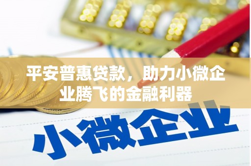烟台平安普惠贷款，助力小微企业腾飞的金融利器