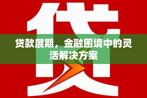 新河贷款展期，金融困境中的灵活解决方案